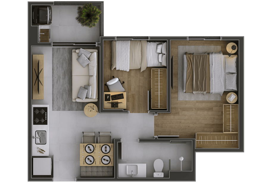 HUMANIZADA APTO 01 - 40m²
